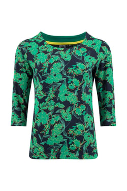 Weird Fish Rachel Printed Jersey T-Shirt Night Blue Size 12