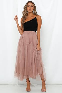 Another Fairytale Midi Skirt Dark Blush
