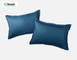 QE Home 350TC BeechBliss TENCEL™ Modal Pillow Shams in Seaport (Set of 2), Blue, Queen