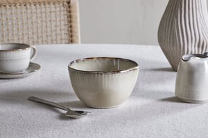 nkuku Malia Breakfast Bowl | Tableware | One Size | Cream
