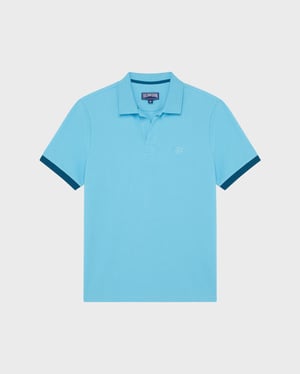Vilebrequin - Men Organic Cotton Pique Polo Shirt Solid - Polo - Palatin - Blue - Size XXXL