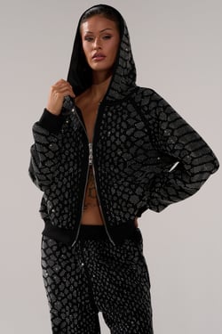 AKIRA Sneaky Little Snake Zip Up Sweatshirt | Black | Size 1X