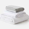 QE Home 3-Piece Fresh Start Bedding Bundle - Charcoal, Grey, Queen