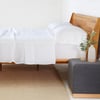 Twin White Linen Sheet Set