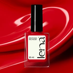 LENA Breathable & Water-Permeable Halal Nail Polish - Red Haute - LE121