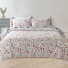 QE Home Lana Cotton Quilt Set, Floral, Red, King