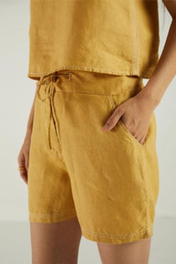 Sunkissed Saltwater Shorts in Mustard - Tuscan Sun / S
