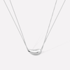 Drop Necklace - White Gold Plated