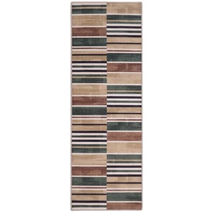 Savanna Stripe Natural Eco-Washable Runner - 75x220cm