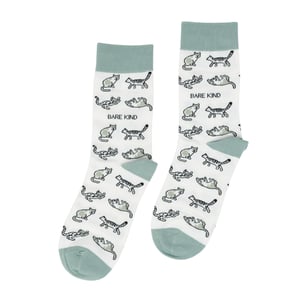Save the Green Cat Bamboo Socks | UK Adult 7-11