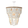 Lorelei White Wood Bead Chandelier