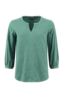 Weird Fish Mabel Broidery 3/4 Sleeve Top Ivy Size 8