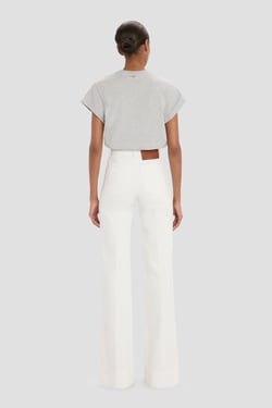 Victoria Beckham Alina Stretch Jean In White - 34W 34L - Womens