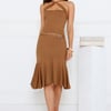 Love Bugged Midi Skirt Brown