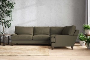 nkuku Marri Right Hand Corner Sofa | Make To Order | Grand | Recycled Cotton Moss
