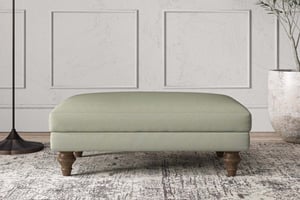 nkuku Deni Dining Footstool | Make To Order | Medium | Recycled Cotton Seaspray