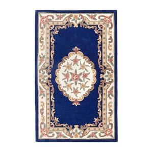 Shensi Aubusson Rug in Navy Blue - 150x240cm