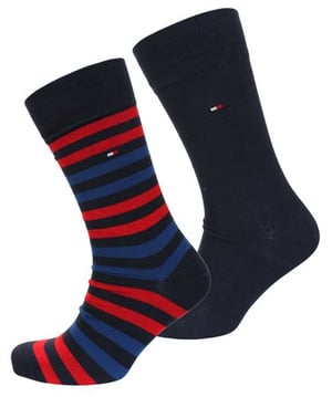 Tommy Jeans Two Pack Socks - Navy - L/XL