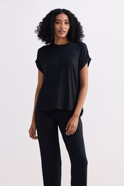 Relaxed Tee in Black - Black / 2XL