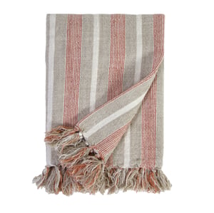 Montecito Oversized Throw Blanket   Terra Cotta / Natural
