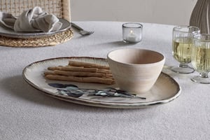 nkuku Malia Oval Platter | Serveware | Large | Cream