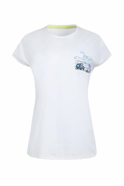 Weird Fish Happy Campers Organic Cotton T-Shirt White Size 16