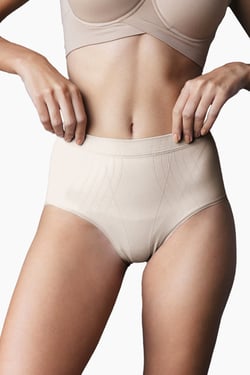 Contouring High-Leg Brief - Nude / XL