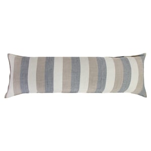 Montecito 18" X 60" Lumbar Pillow With Insert   Ocean / Natural