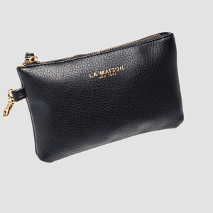 Leather Pouch - Clip-on Pouch Small(Black ) - Black