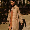 Brown Check Car Coat