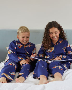 Indigo Kids Unisex Tiger Print Pyjama Set - 12-13