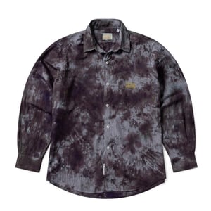 Aries Tie Dye Stripe Poplin Shirt Black
