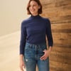 Mock Neck Top - Patriot Blue