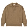 Sunspel Womens Lambswool Polo Mink