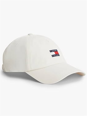 Tommy Jeans Heritage Logo Baseball Cap - Ivory - One