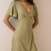 Green Gingham Rowena Midi Dress