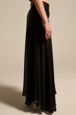 AKIRA Dark Night Midi Skirt | Black | Size 1X