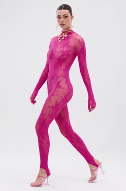 AKIRA Main Moment Stretch Lace Jumpsuit