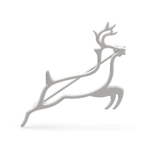 Jeulia "Protect You Forever" Deer Design Sterling Silver Brooch