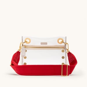 Hammitt Webbing Crossbody Strap Harissa Red Brushed Gold
