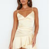Chasing The Fun Satin Mini Dress Yellow