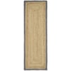 Jute Border Runner Grey - 67x200cm