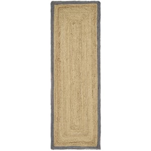 Jute Border Runner Grey - 67x200cm