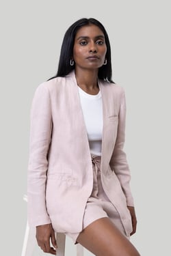 Summer Heat Blazer in Pink - Hemp Pink / XL