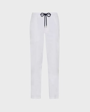 Vilebrequin - Men Elastic Waist Tencel Satin Pants - Jeans - Clemence - White - Size 42