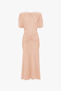 Victoria Beckham Bela Midi Dress In Blossom - 16 - Womens