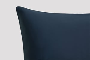 Midnight Blue Pure Silk Pillowcase - Super King / Ivory
