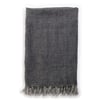 Montauk Linen Queen Blanket   Charcoal