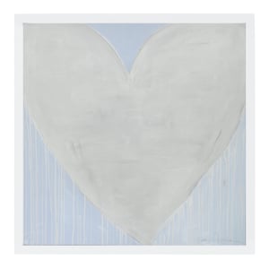 Loving In The Moonlight Drippy Heart Art Print