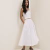 White Shirred Remi Top